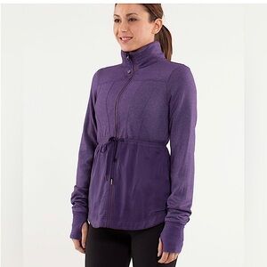 Lululemon Inner Peace Reversible Full Zip Workout Jacket, Concord Grape
